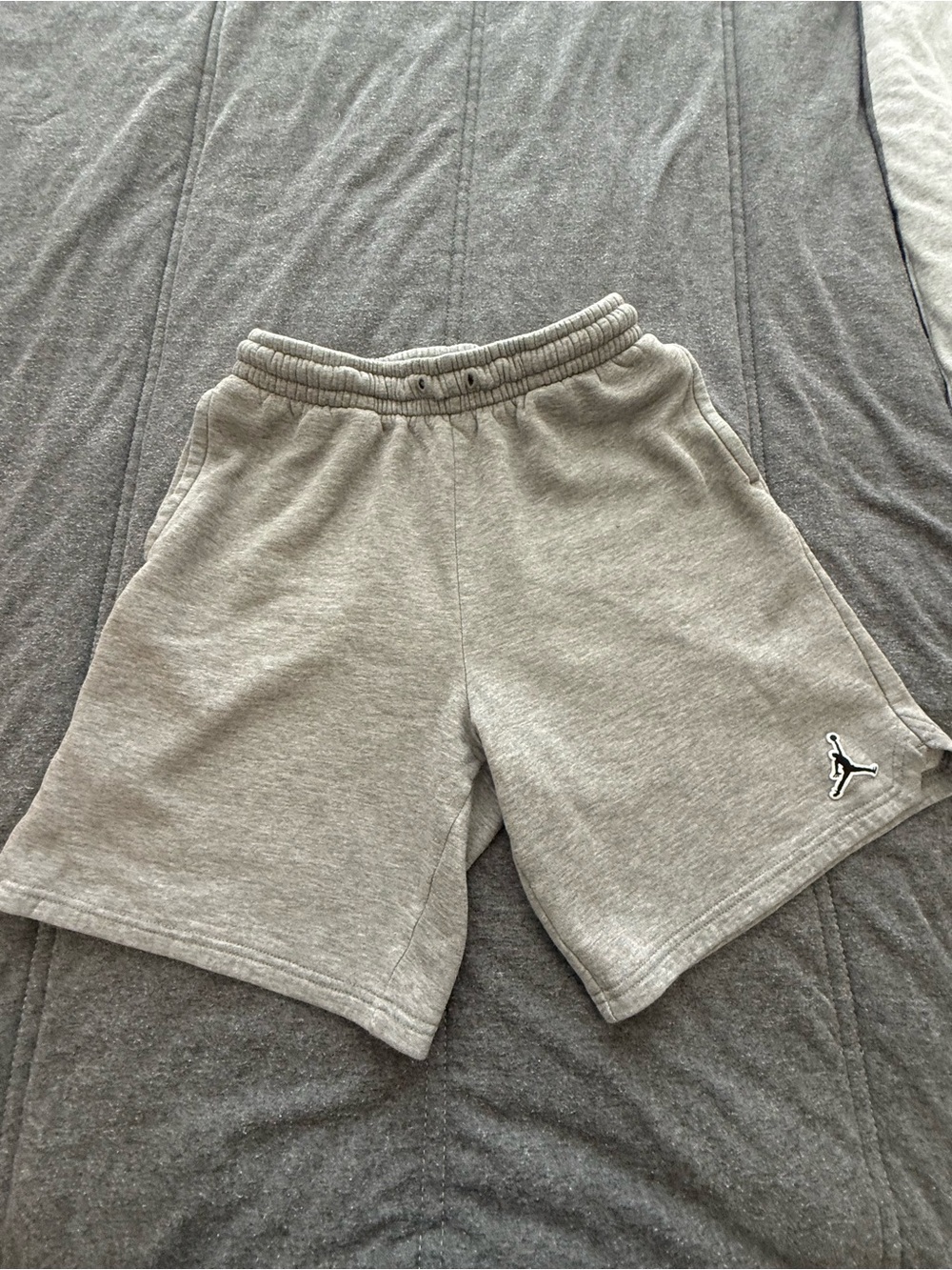 Jordan Grey Fleece Kids Shorts with Jumpman Logo